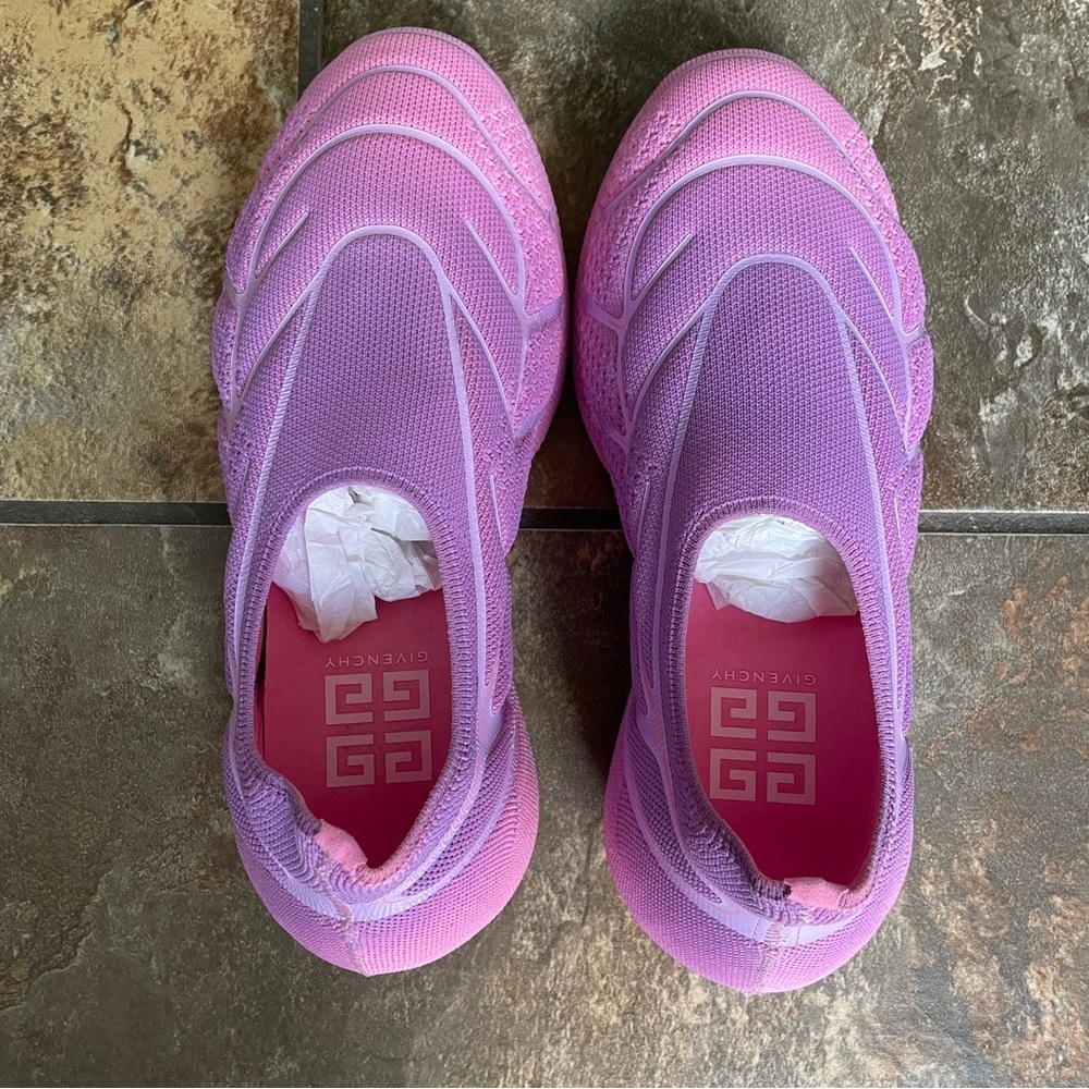 $995 Givenchy TK-360+ Purple/ Pink Low Top Knit Sneakers in Mesh NWT!! - Picture 5 of 10